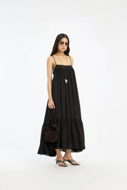 ROTATE Schwarzes Slipdress