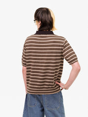 CARNE BOLLENTE Strickpoloshirt mit Pins