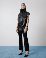 Entire Studios Schwarze Lederweste