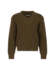 Entire Studios Olivgrüner Grobstrickpullover – Ansicht 6