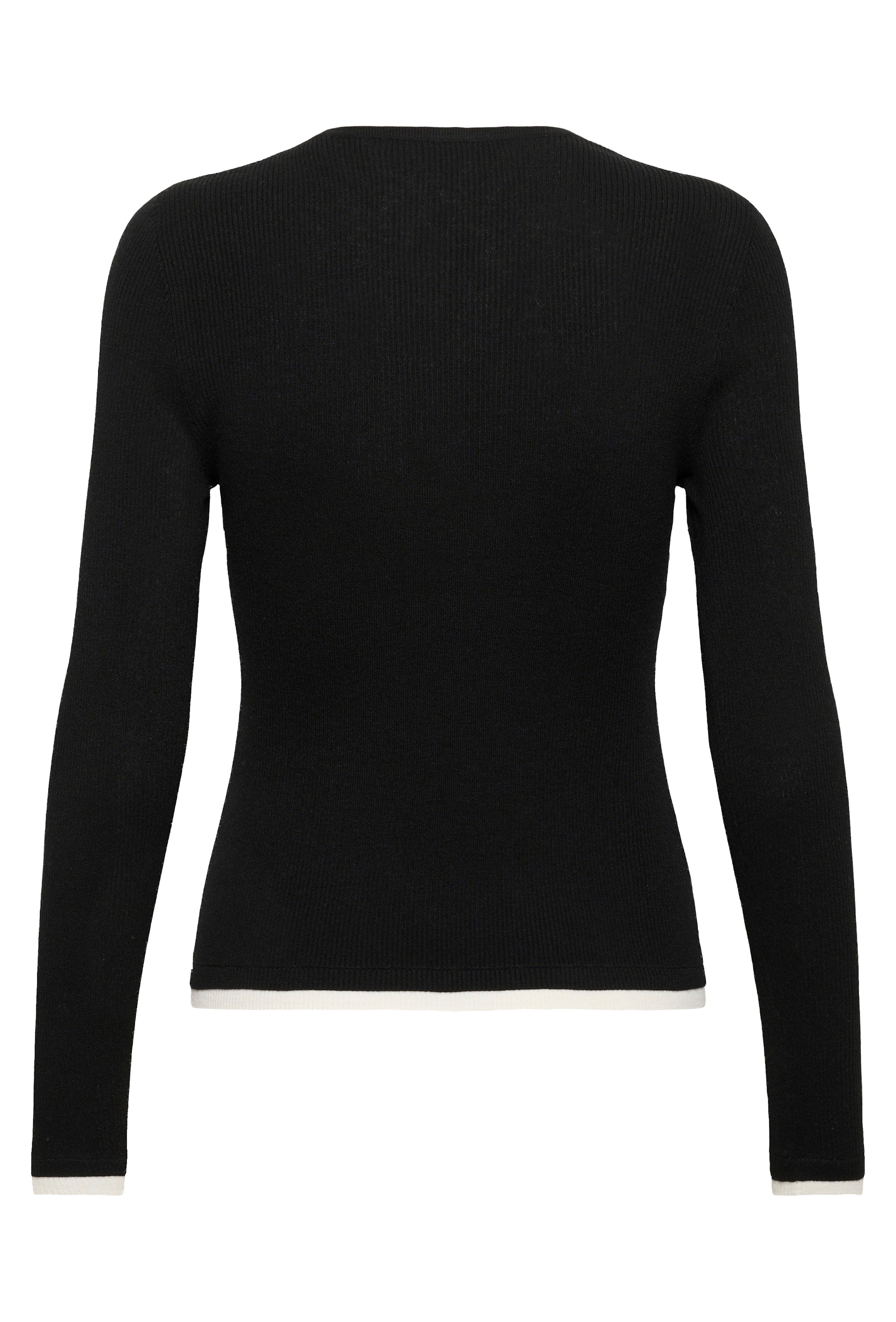 Schmales Strickshirt mit Layereffekt
