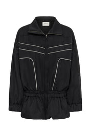 Gestuz Dunkelgraues Trackjacket mit Peplum – Ansicht 4