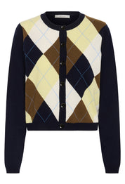 Cardigan aus Wolle mit Argylemuster