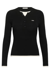 Schmales Strickshirt mit Layereffekt