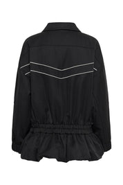 Gestuz Dunkelgraues Trackjacket mit Peplum – Ansicht 5