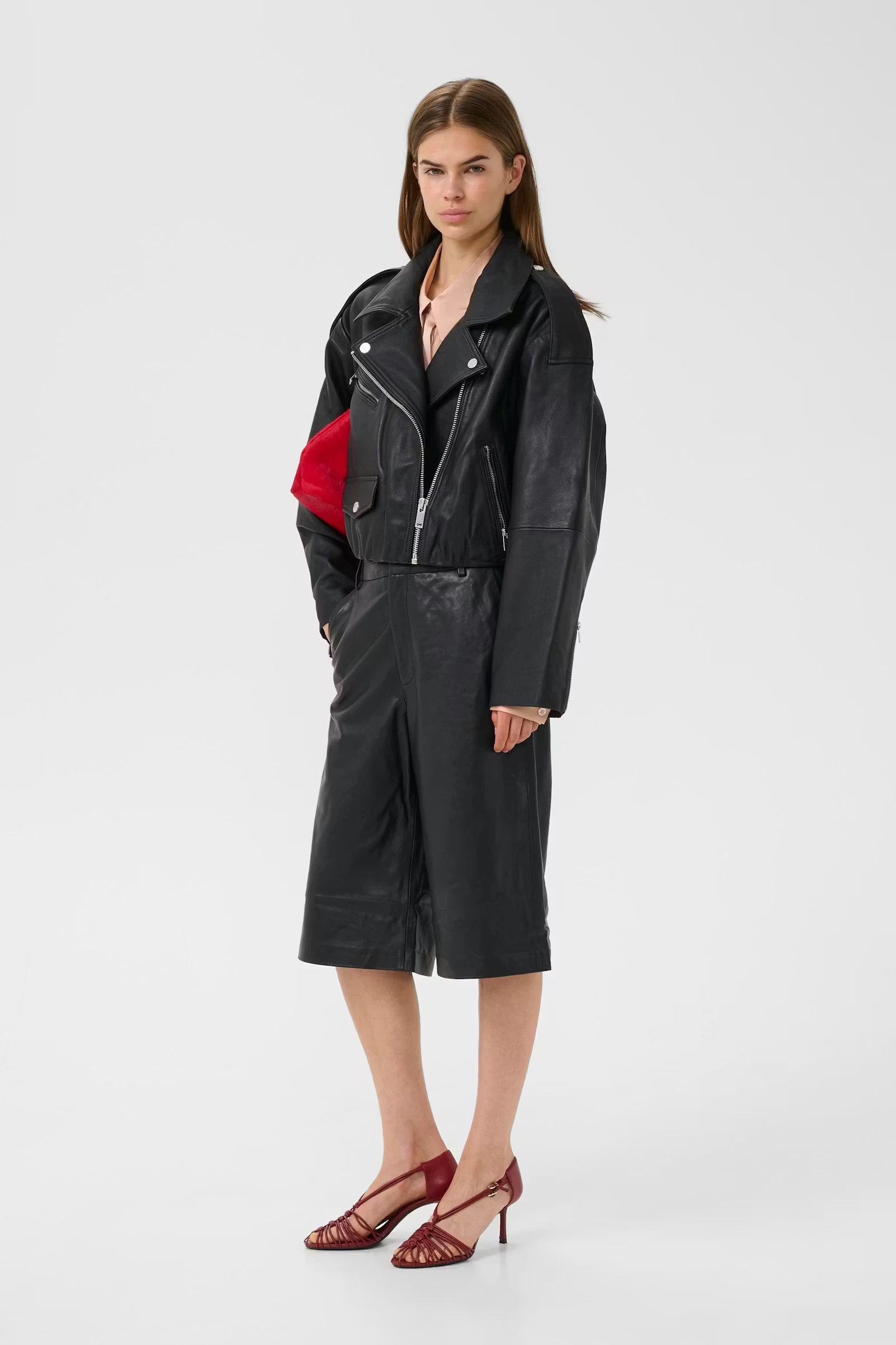 GESTUZ Verkürzte Lederjacke