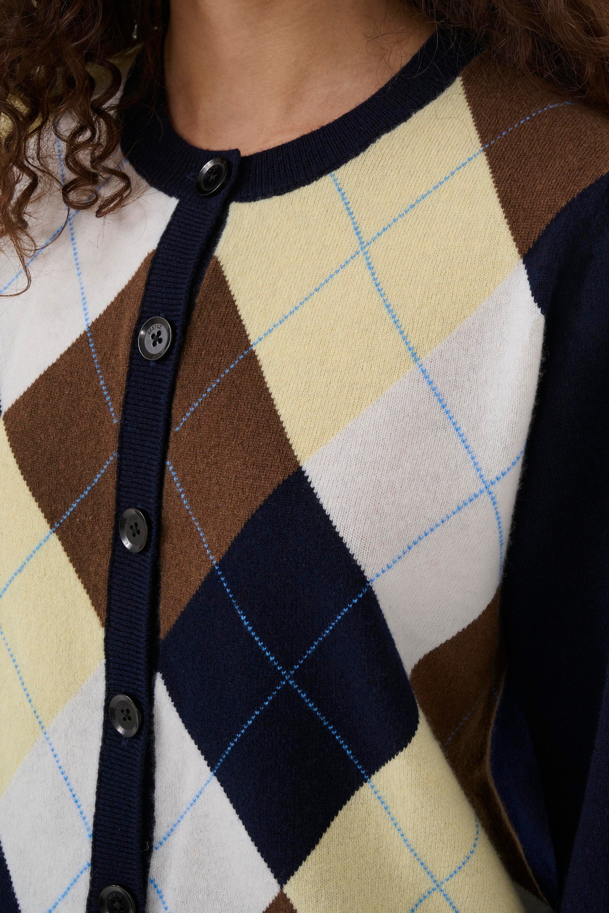 Cardigan aus Wolle mit Argylemuster