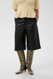 Bermudashorts aus Leder