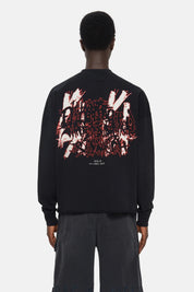 44LABELGROUP Oversized Printed Crewneck "Damage"