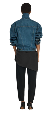 Entire Studios Mittelblaue Denimjacke mit Schulterpolster