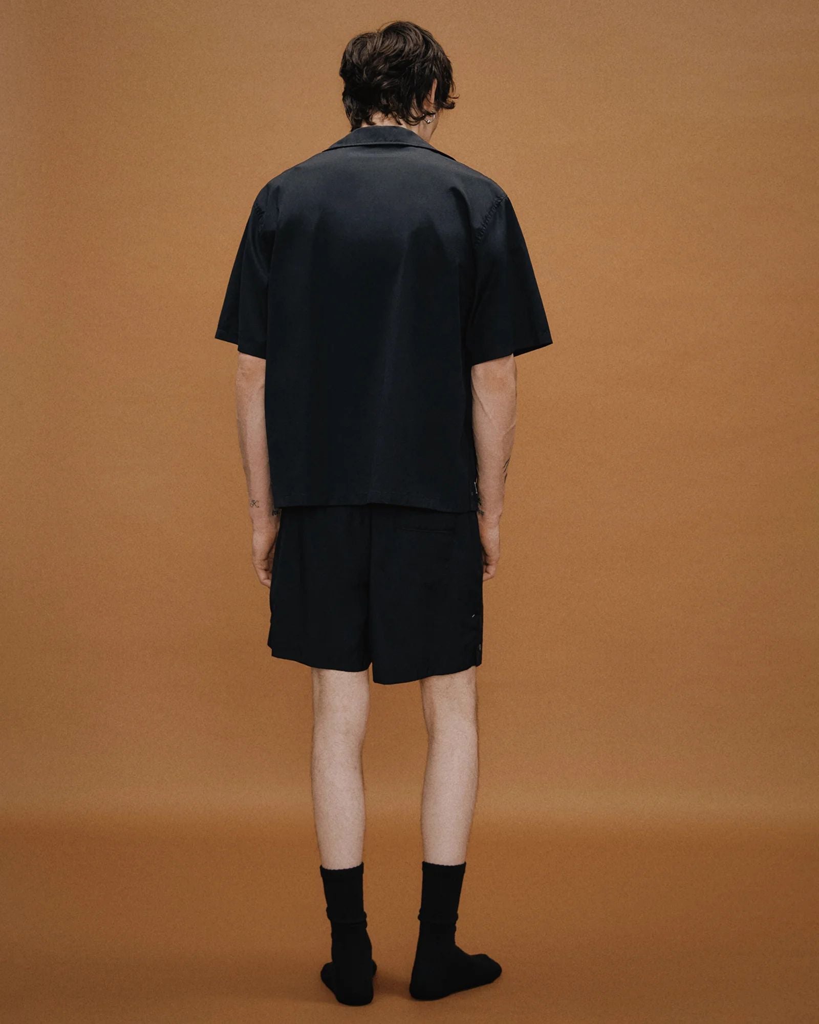 Entire Studios Schwarze Pyjamashorts