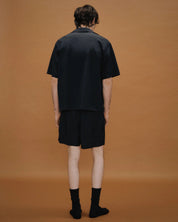 Entire Studios Schwarzes Pyjamahemd mit kurzen Ärmeln