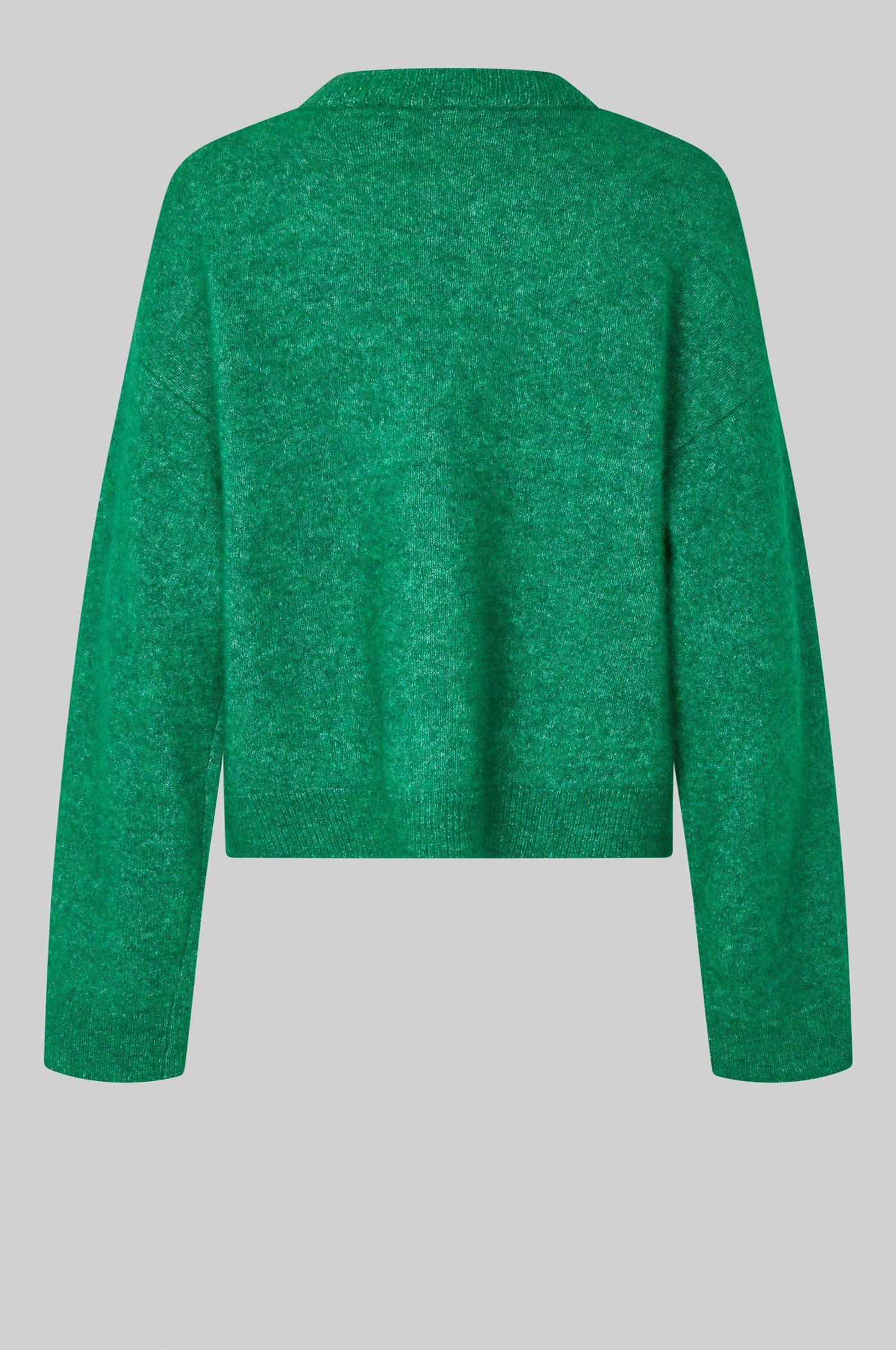 Grün melierter Pullover
