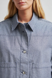 Gestreiftes Denim Overshirt