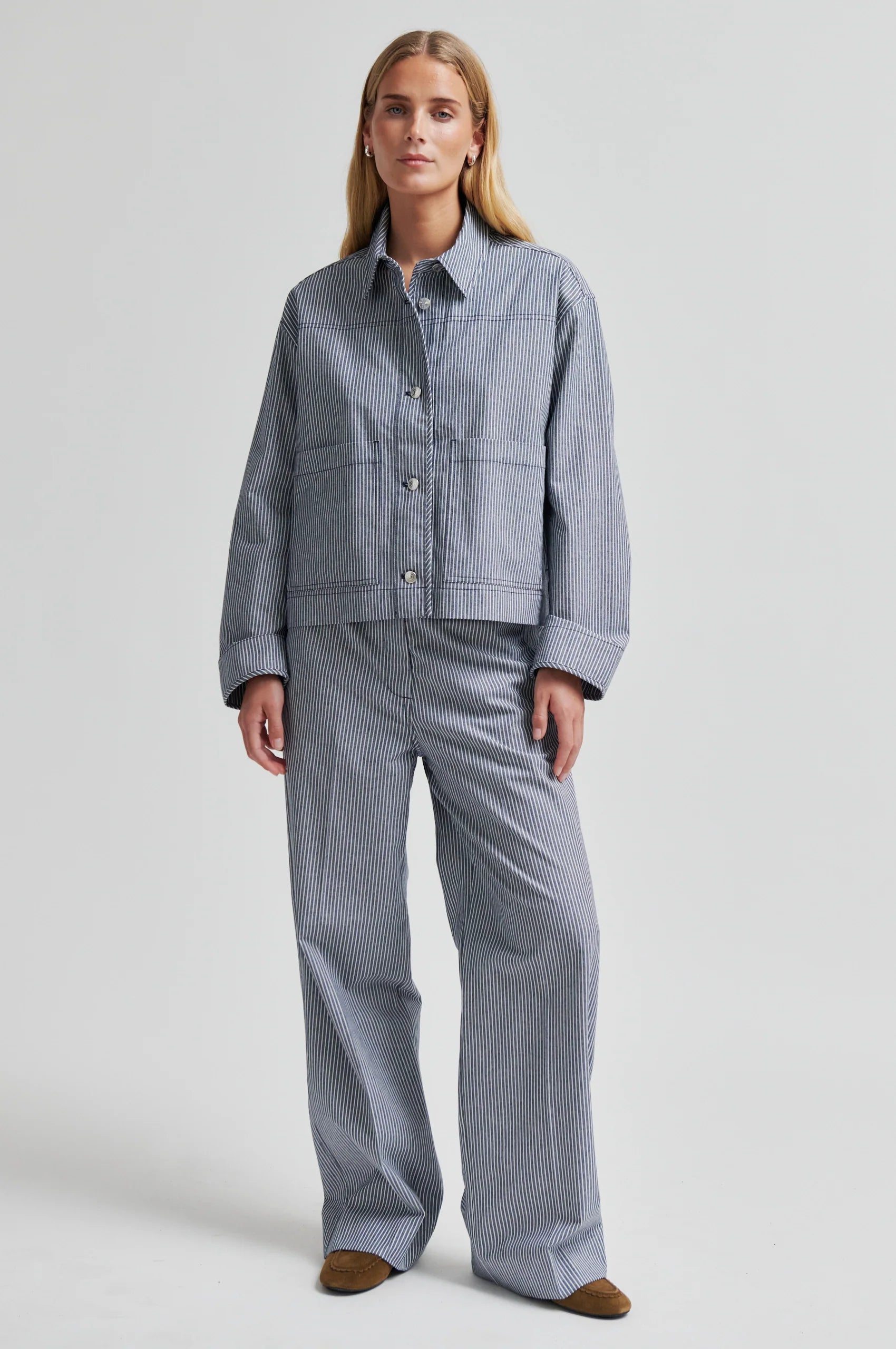 Gestreiftes Denim Overshirt