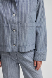 Gestreiftes Denim Overshirt