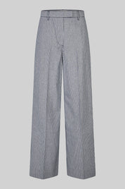 Gestreifte, leichte Denim Hose