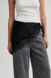 Dunkelbraunes Satintuch