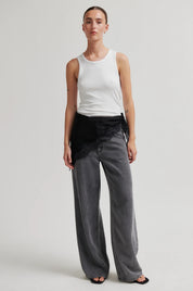 Dunkelbraunes Satintuch