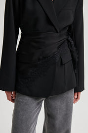 Dunkelbraunes Satintuch