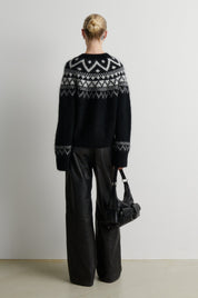 Second Female Schwarzer Cardigan mit Intarsie – Ansicht 6