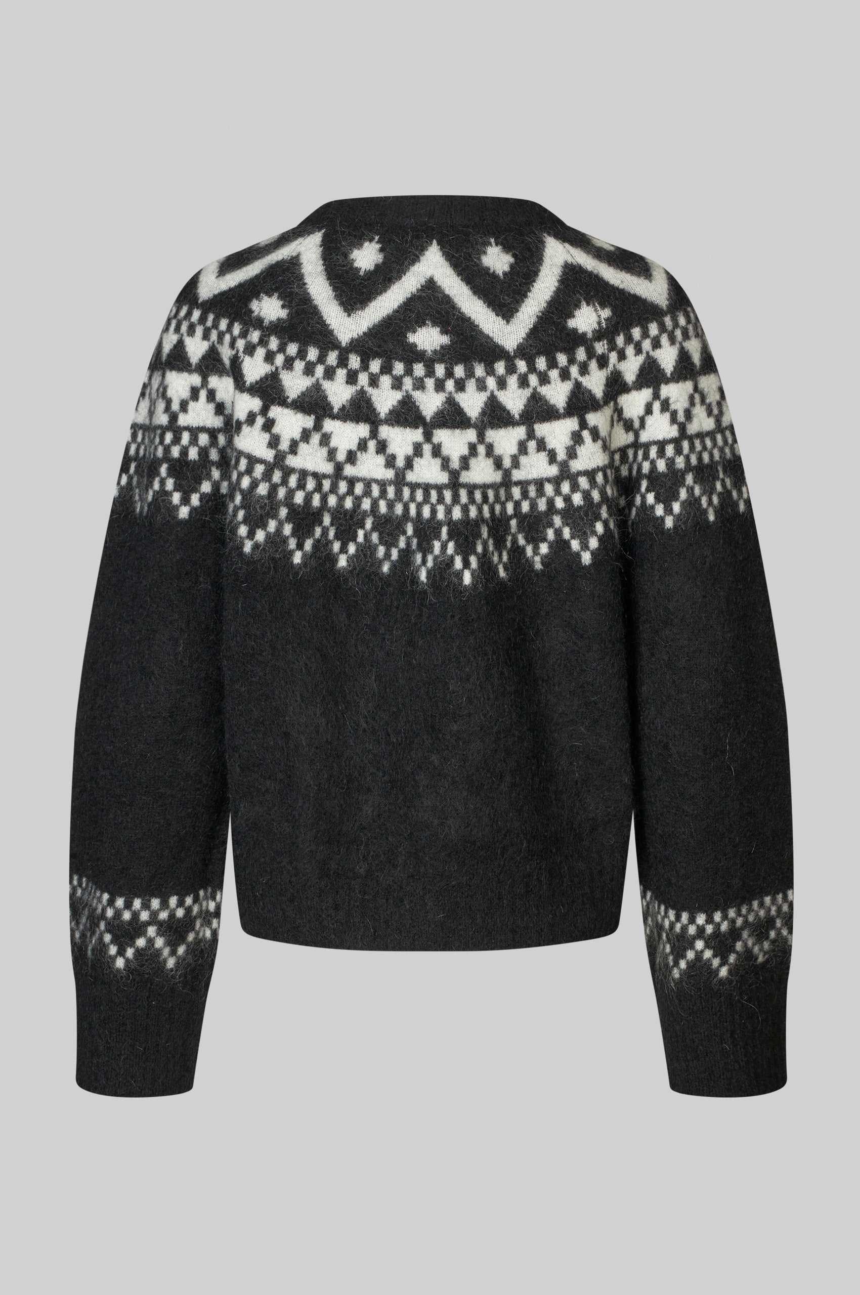 Second Female Schwarzer Cardigan mit Intarsie – Ansicht 7