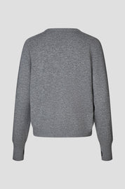 Second Female Mittelgrauer Wolle-Kaschmir V-Neck Pullover – Ansicht 7