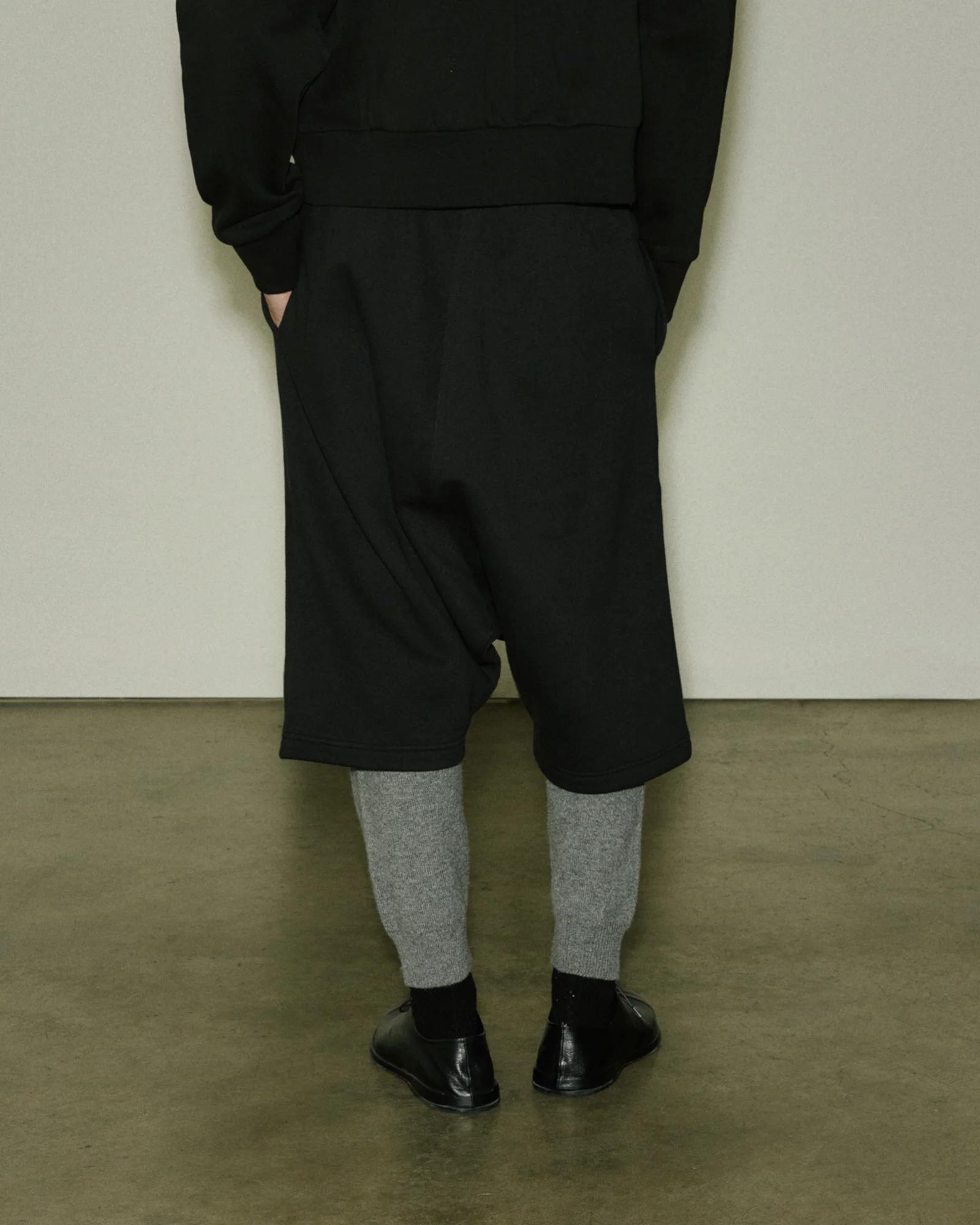 ENTIRE STUDIOS Schwarze Baggyshorts aus Sweat – Ansicht 2