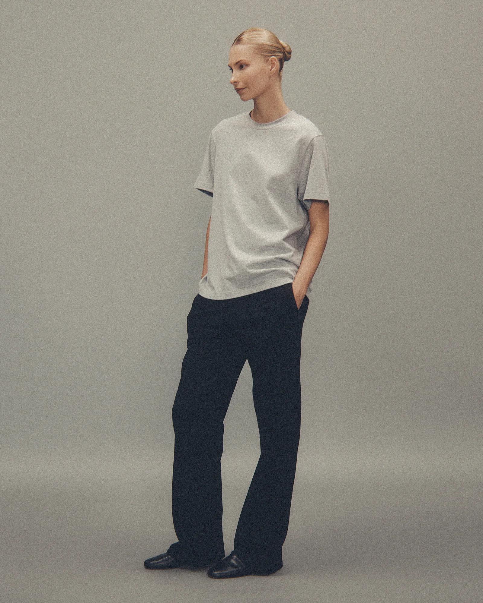 ENTIRE STUDIOS Graues Basic Tee – Ansicht 2