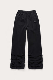 AVAVAV Schwarze Sweatpants mit Raffung – Vorderansicht