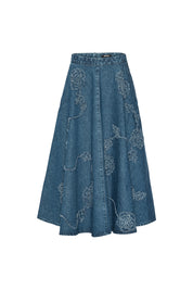 ROTATE Tellerrock aus Denim