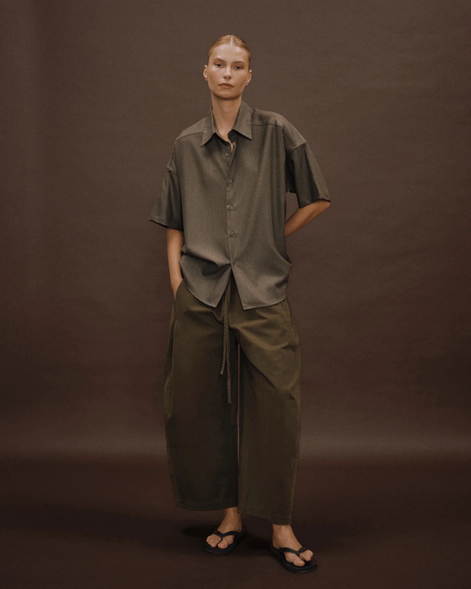 Entire Studios Olivgrüne Loft Pants