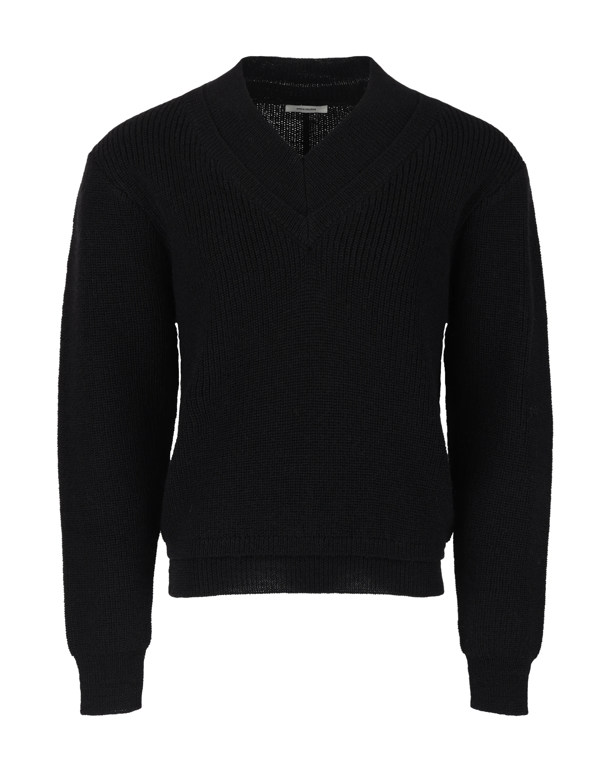 Entire Studios Schwarzer Grobstrickpullover – Ansicht 4