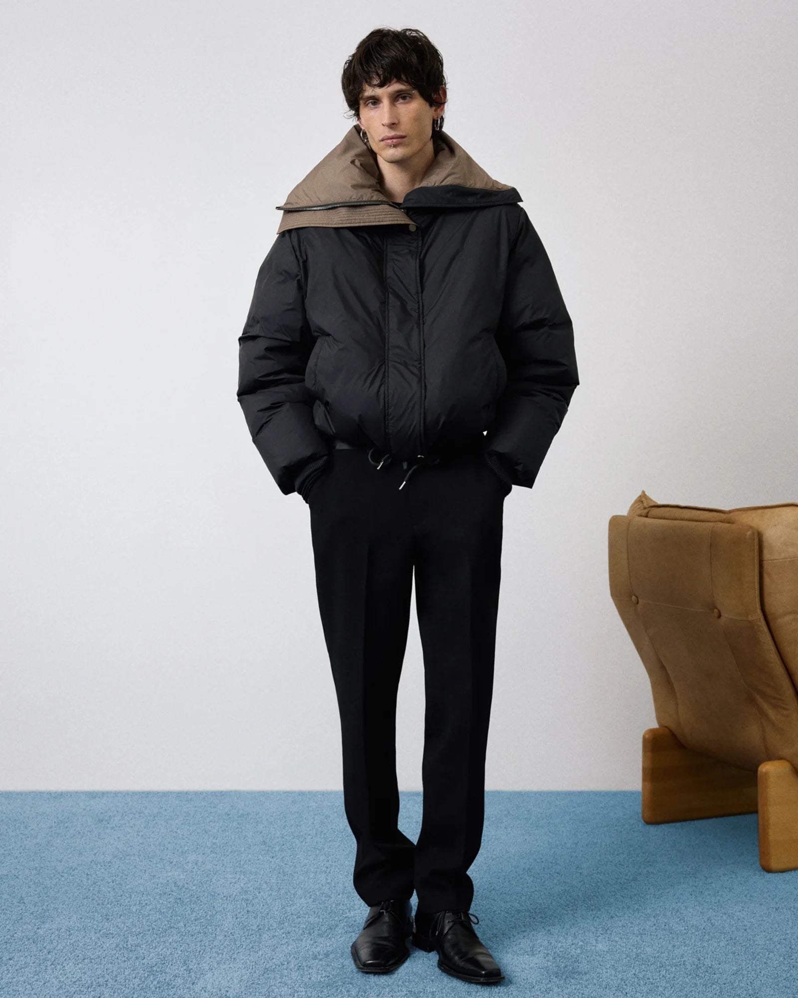 Entire Studios Leichtes Pufferjacket mit großem Funnelkragen