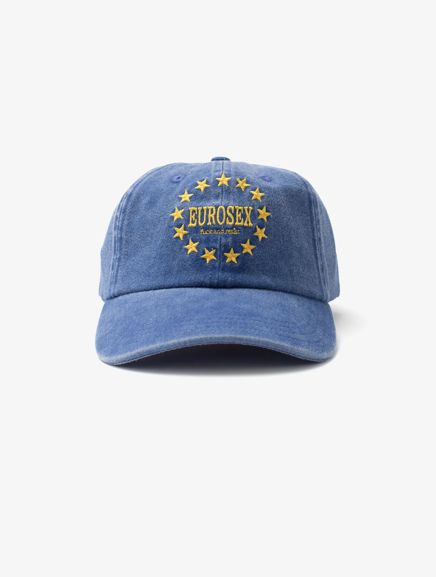 CARNE BOLLENTE Blau verwaschene Baumwollcap