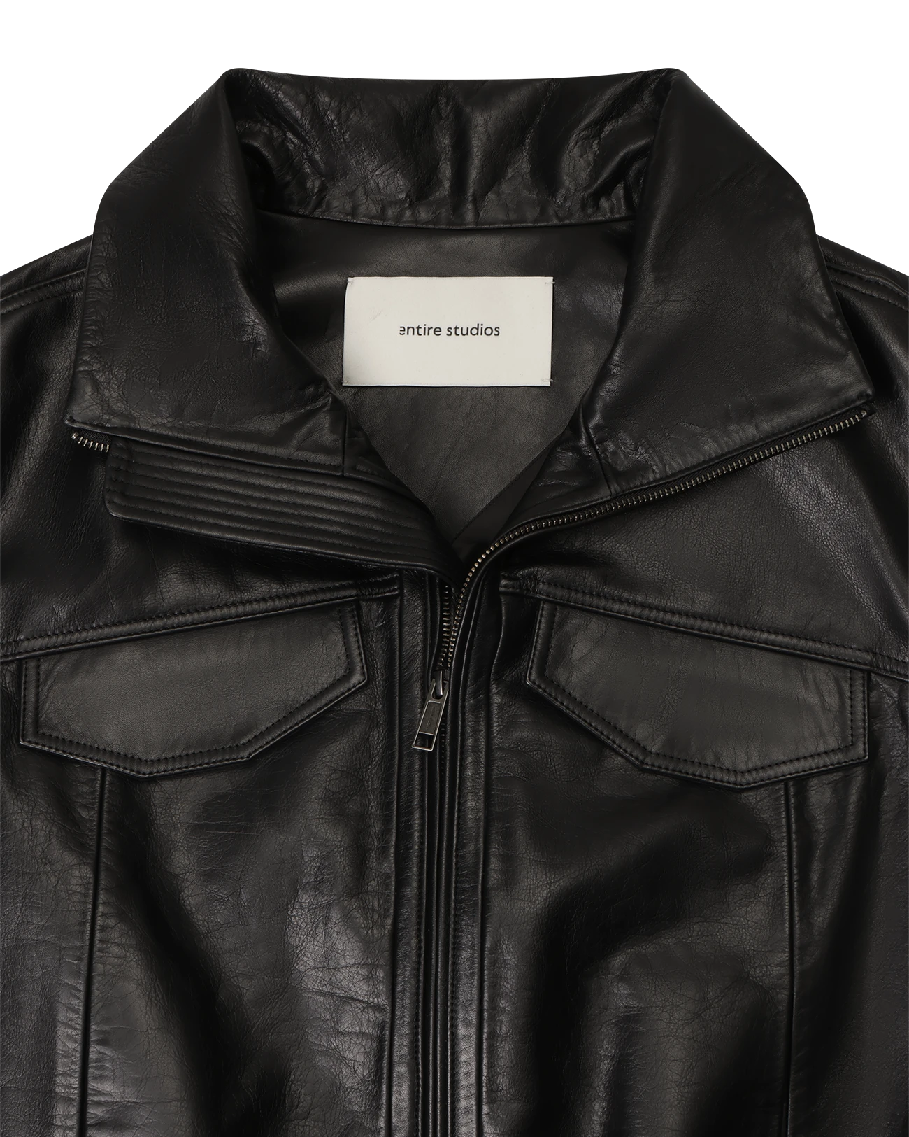 Entire Studios Schwarze Lederweste