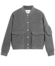 AXEL ARIGATO Graue Bomberjacke aus Wollmix