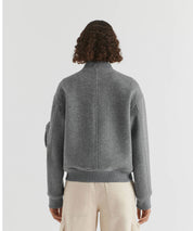 AXEL ARIGATO Graue Bomberjacke aus Wollmix