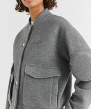 AXEL ARIGATO Graue Bomberjacke aus Wollmix