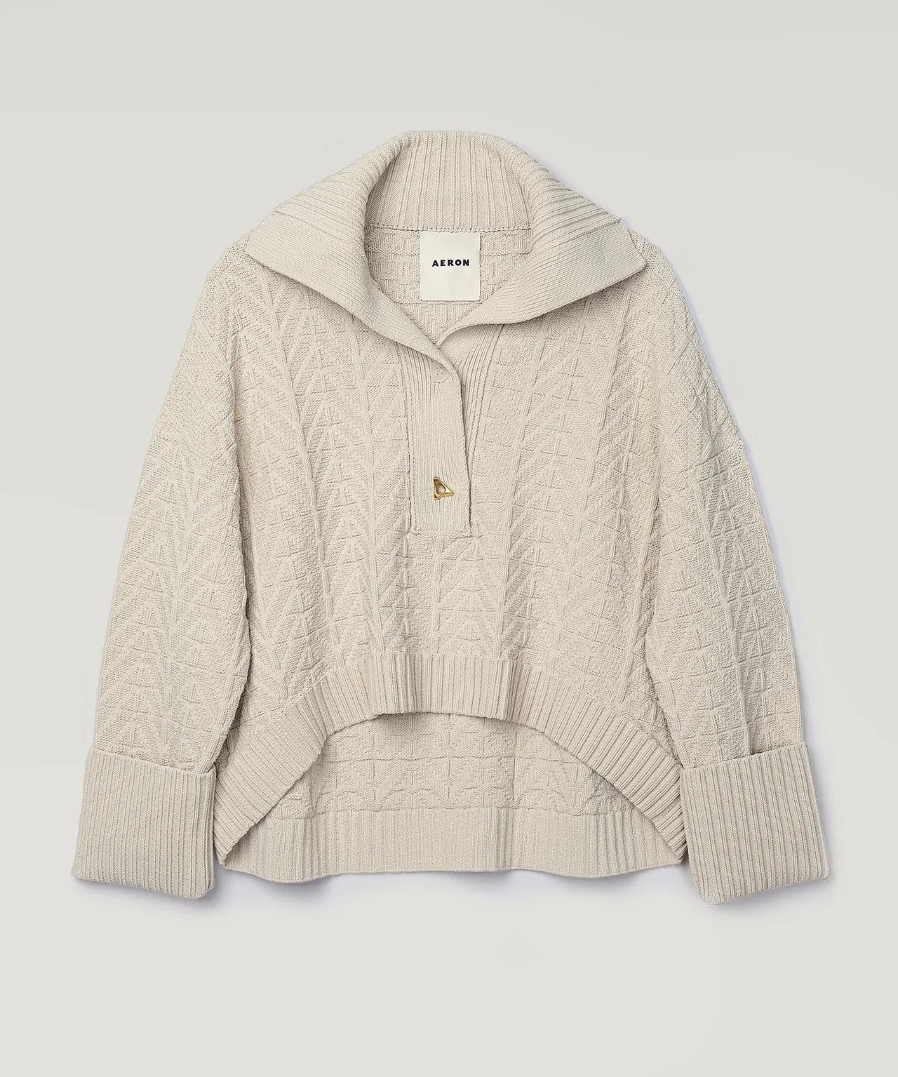 AERON  Oversized Stricktroyer mit Zopfmuster