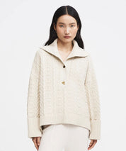 AERON  Oversized Stricktroyer mit Zopfmuster