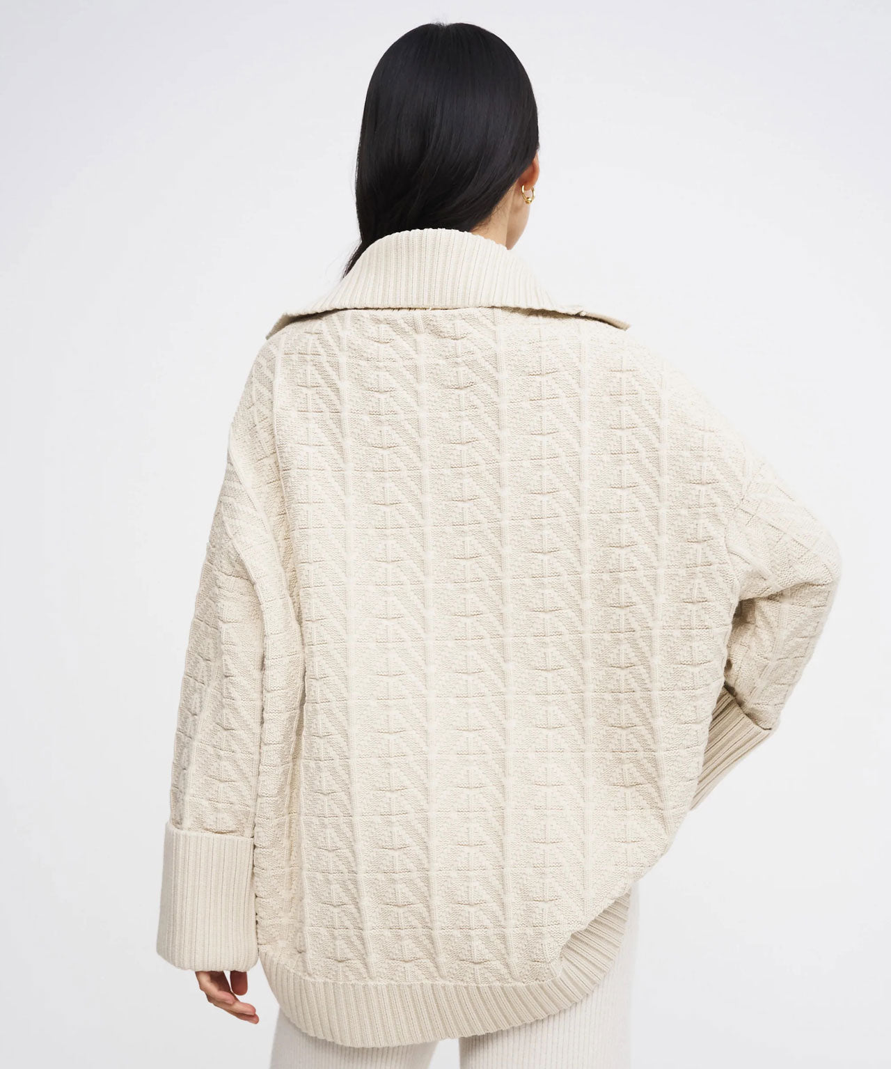 AERON  Oversized Stricktroyer mit Zopfmuster