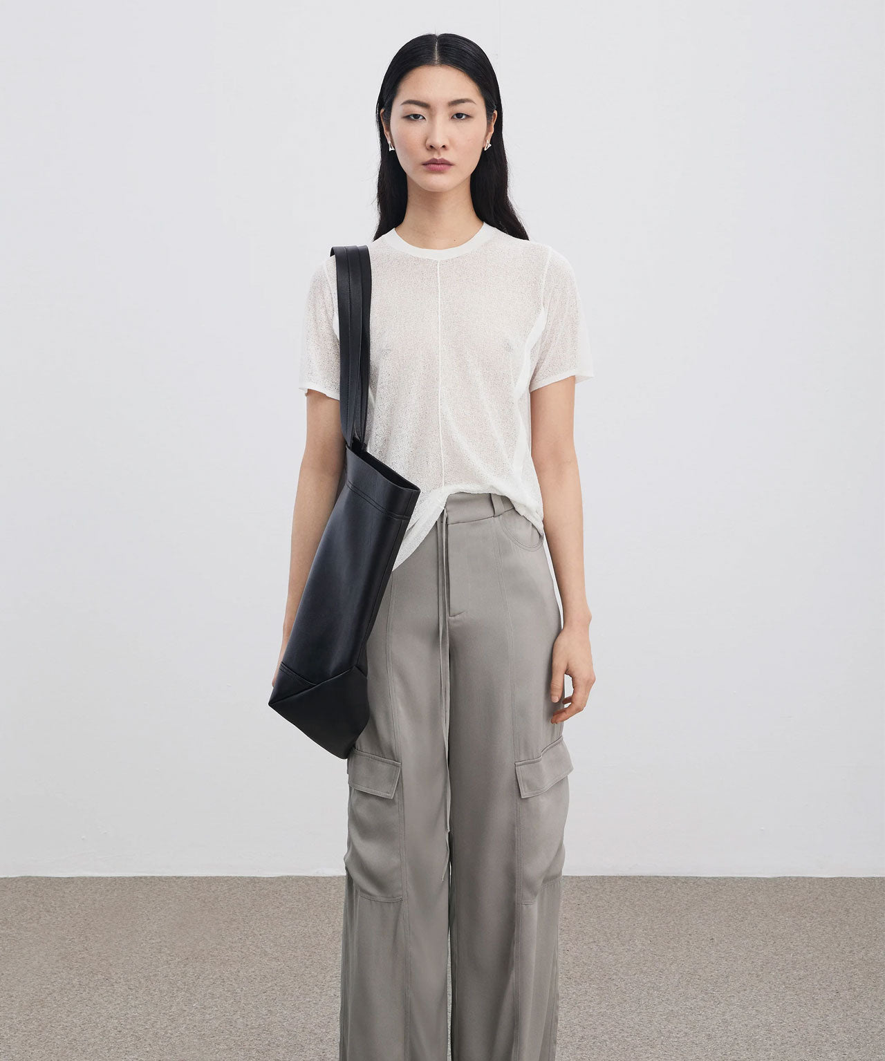 AERON Strick T-Shirt aus Leinenmix