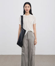 AERON Strick T-Shirt aus Leinenmix