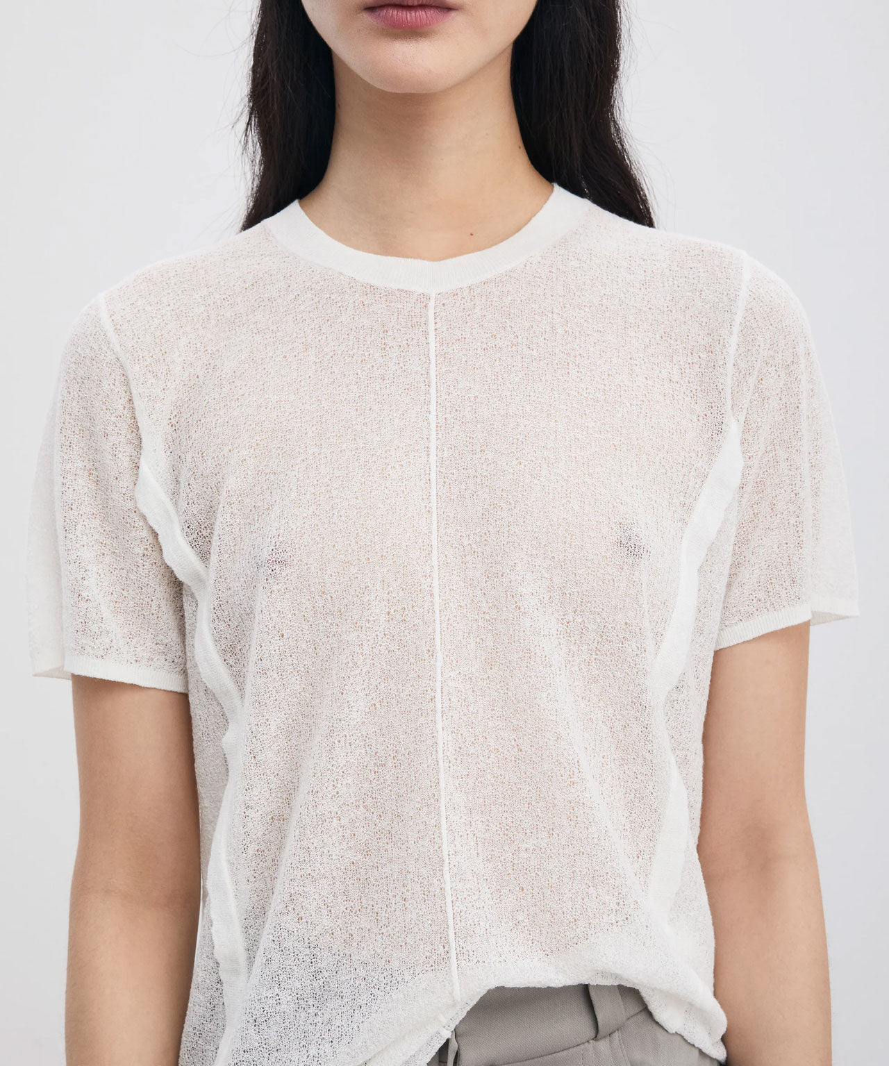 AERON Strick T-Shirt aus Leinenmix