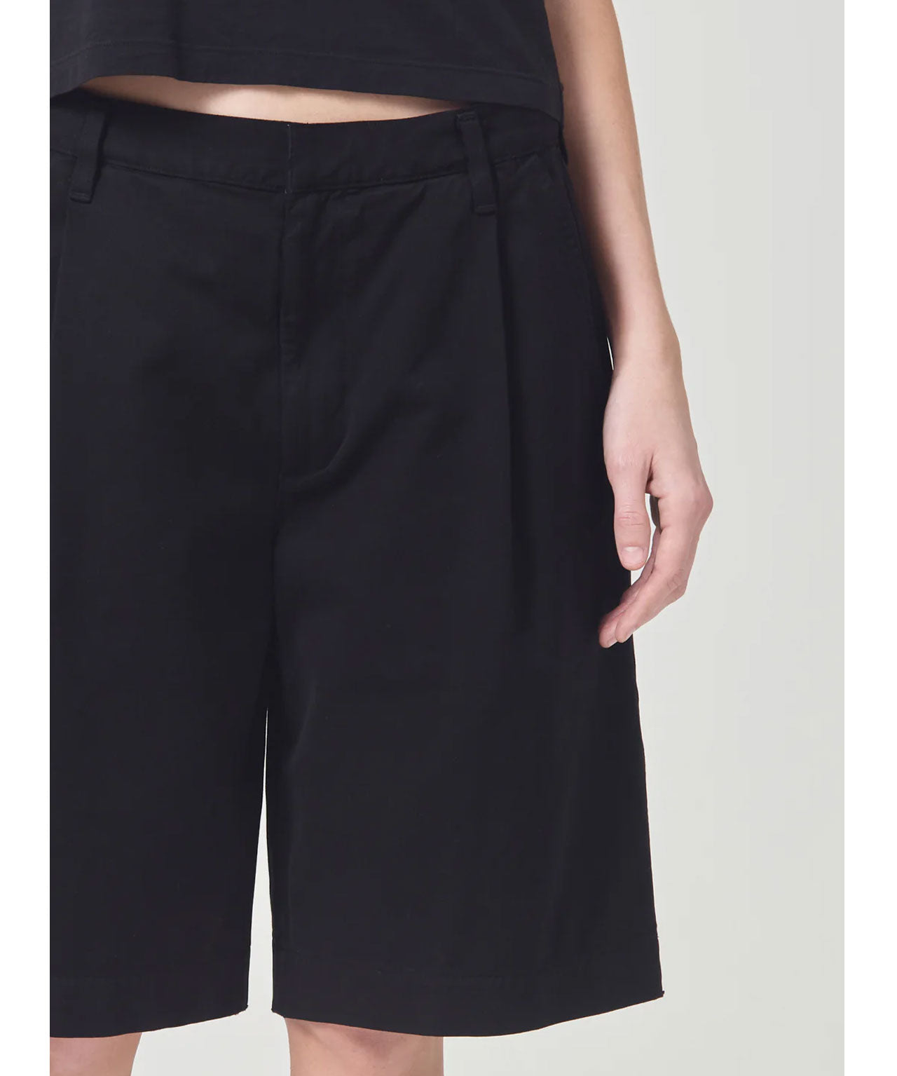 AGOLDE Schwarze Baumwollshort