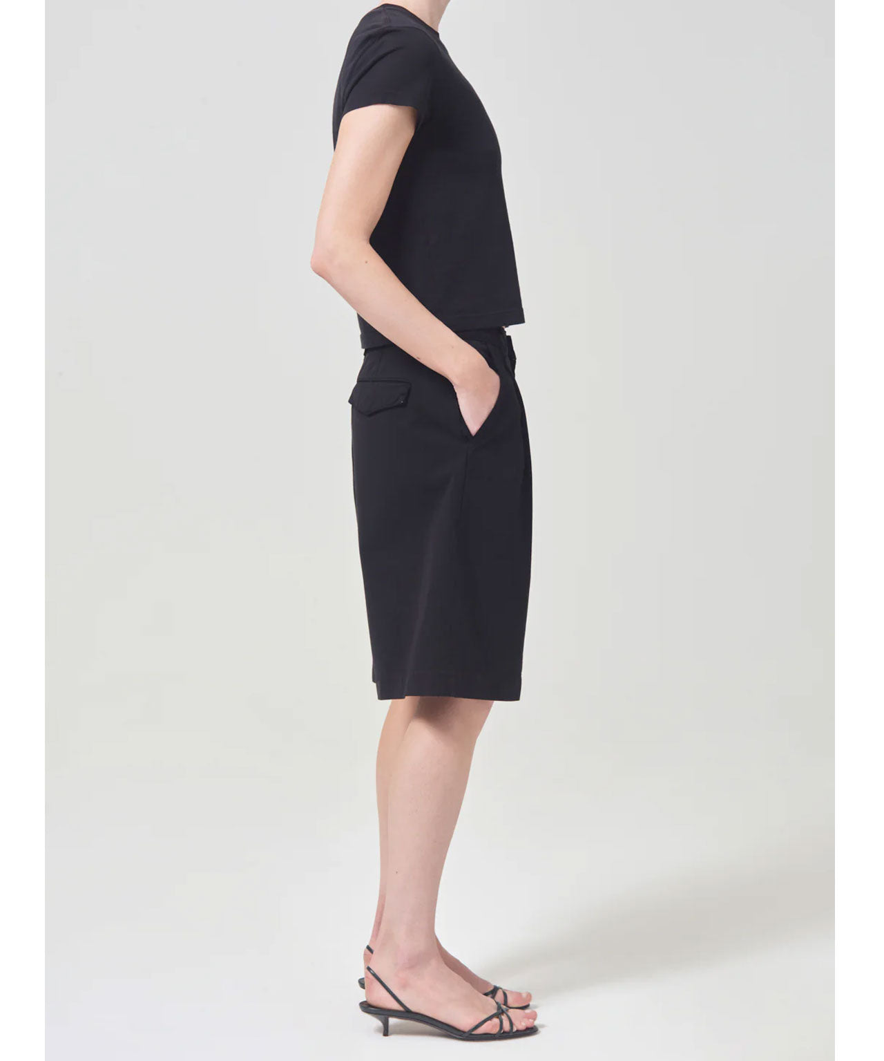 AGOLDE Schwarze Baumwollshort