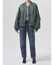 AGOLDE Shoreditch Bomberjacke, steel green