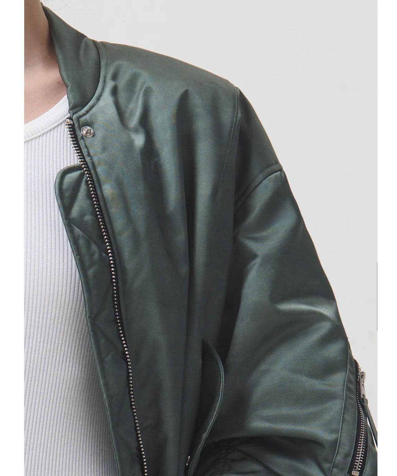 AGOLDE Shoreditch Bomberjacke, steel green