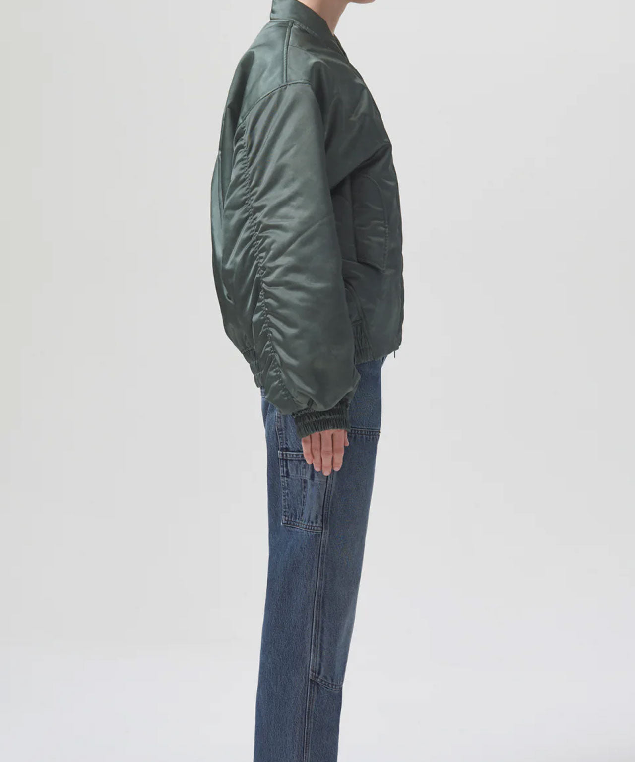 AGOLDE Shoreditch Bomberjacke, steel green